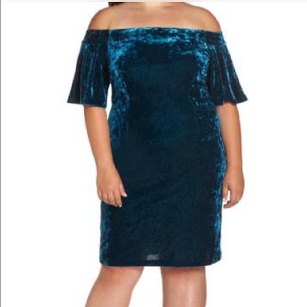Eliza J Off the Shoulder Velvet Cocktail Dress 18